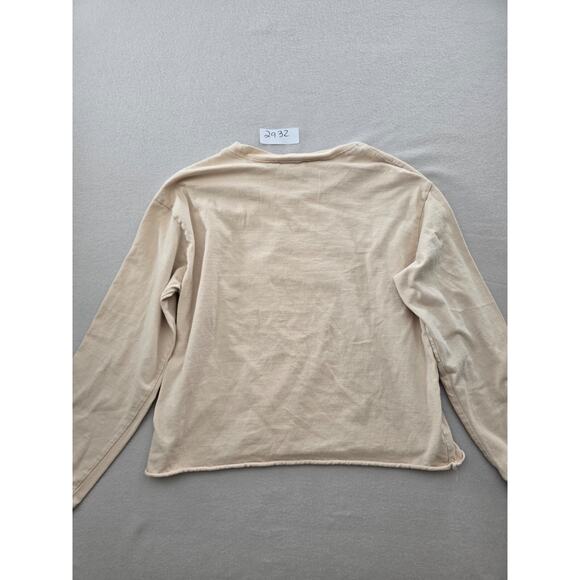 Forever21 Adore Me Sweater Top Womens Small Beige Crew Neck Long Sleeve Pullover - Picture 12 of 12